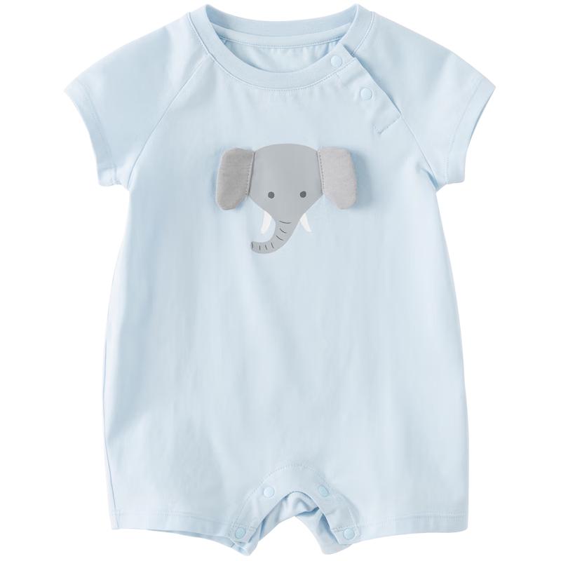 DAVE&BELLA Baby Boys' Short-Sleeve Summer Romper