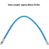 Grease Gun Hose Grease Gun Kit 23.6 inches Heavy Duty Flexible Gun Whip Hose Coupler Extension Spring Flex Hose Blue