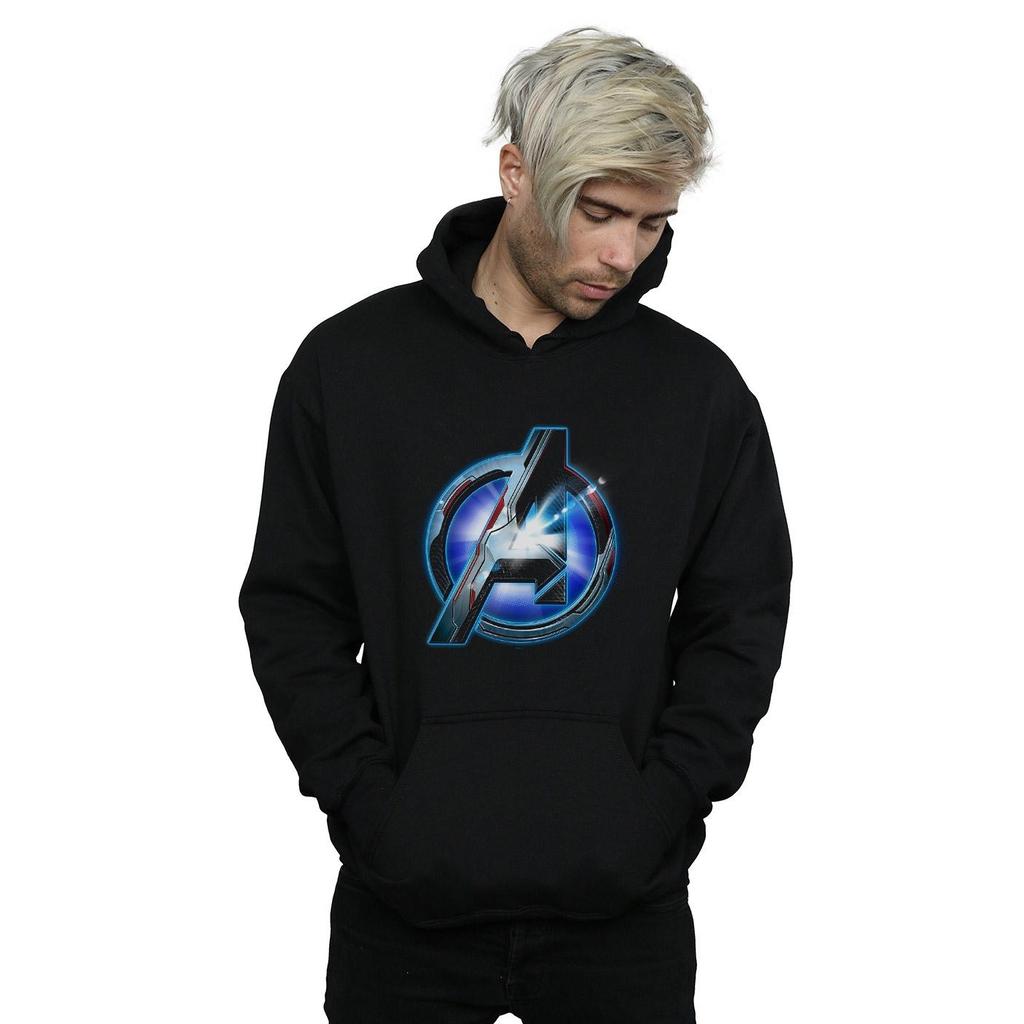 Marvel Mens Avengers Endgame Glowing Logo Hoodie