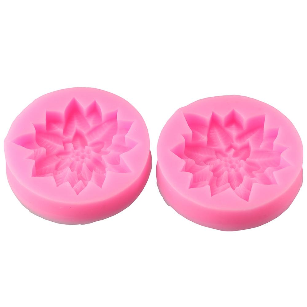 2Pcs Pink Holly Leaf SiliconeMould Silicone Fondant Resin Mould Graduation Silicone Mould Soap