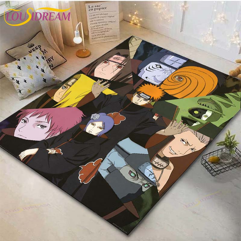 Напольный коврик с принтом аниме Наруто Коврики для гостиной Спальня Прикроватный ковер на эркер