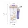 Cute 550ml Water Cup Double Drinking Large Capacity Plastic Cups Leak-proof Carrying Rope Coffee Cup Student