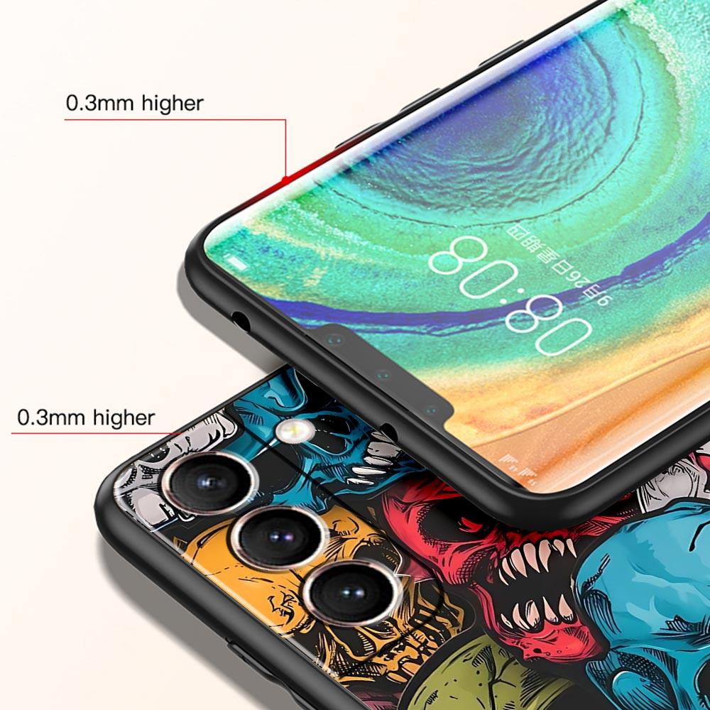Чехол-череп для телефона Samsung Galaxy S26 S25 S24 S23 S22 S20 S21 FE Ultra S25 Edge Plus 5G Мягкий ТПУ Чехол Fundas Capas