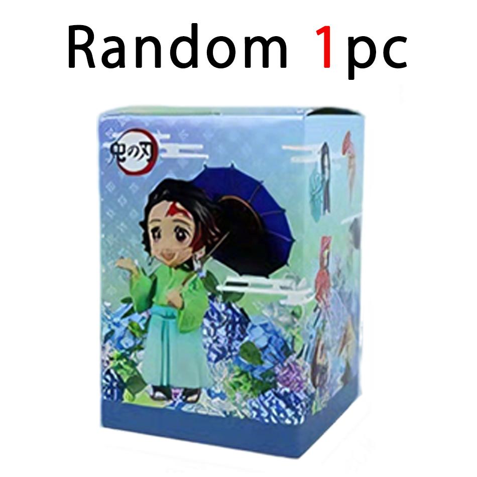 В наличии 12 см кавайная Серия сливового дождя из Клинок, рассекающий демонов, с коробкой, ручная работа, модель, фигурка-орнамент-подарок, нет Яиба, Камадо, Незуко