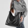 Commuter Large Capacity Armpit Bag Fashion Solid Color Casual Shoulder Bag Leather Commuter Tote Bag