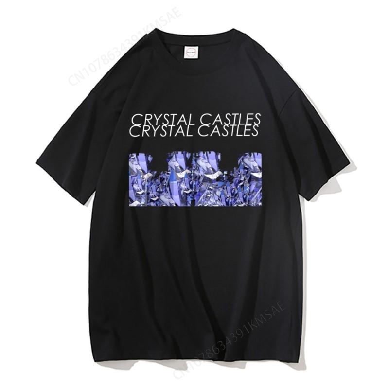 Футболка с графическим принтом Crystal Castles Мужская Женская Готическая Рок Оверсайз Футболки Короткий Рукав Мужской
