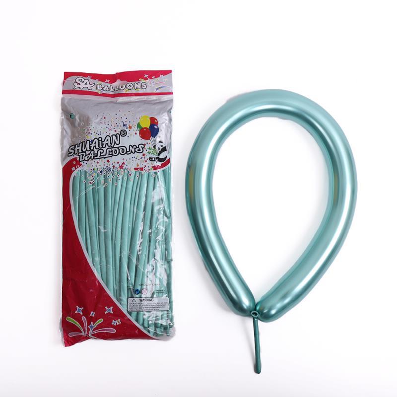 50/100pcs 260 Long Latex Balloon Chrome Color DIY Modelling Balloons for Kids Gift Toys Party Supplies