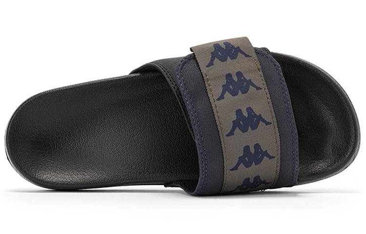 Men's Slippers Kappa Slip Resistant Slide Slippers Unisex Black