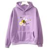 2025 Bee Happy Lovely Hooded Pullovers Women and Men Cute Graphic Hoodie Casual Autumn_winter Loose Sweatshirt Cartoon Comic Clo