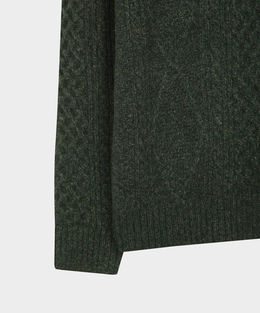 BROOKS BROTHERS [Heritage] Cable Aran Sweater (Green) (Bbwrmhf408)