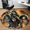 1 шт. Круглый ковер с логотипом группы KISS для офиса, под офисные стулья, спальни, гостиной, домашний декор  a1016284