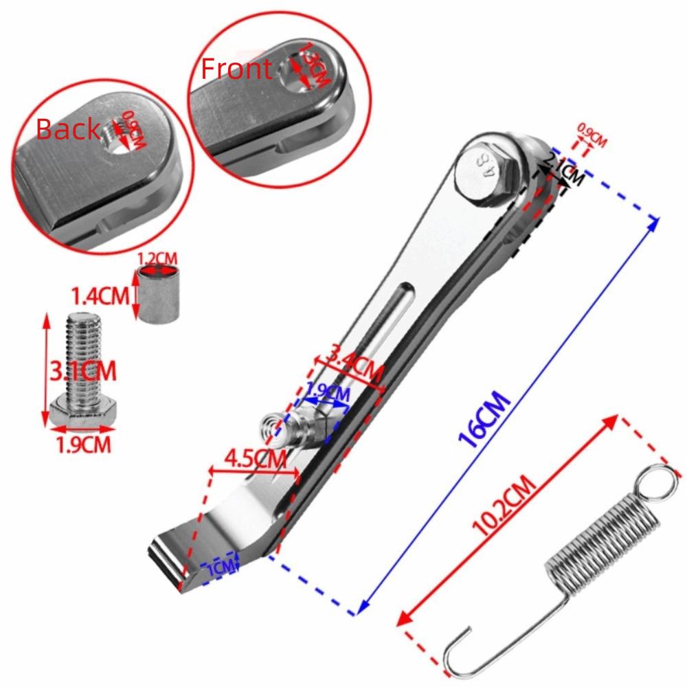 Single-sided Kick Stand Aluminum Alloy Foot Brace Motorcycle Side Stand Motorcycle Modification