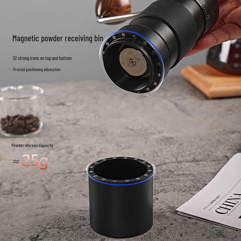 Stainless Steel Hand-Crank Coffee Grinder with External Adjustment for Italian Coffee