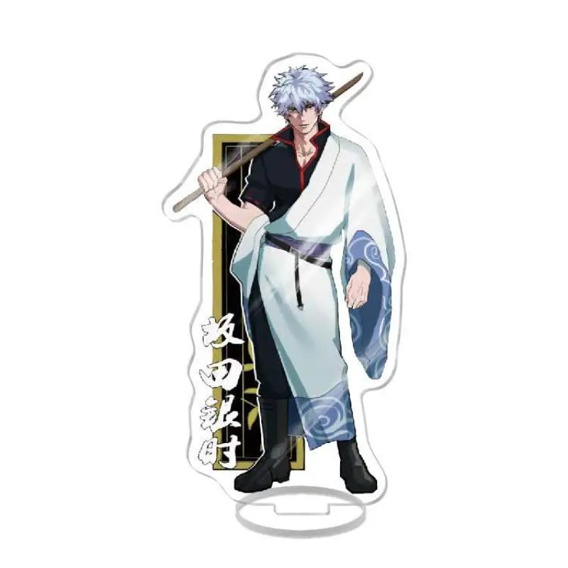 15 см Аниме Стенд Фигурка Модель Пластина Косплей Украшение GINTAMA Кагура Садахару Симура Синпачи Кагура Акриловый Декор Подарок