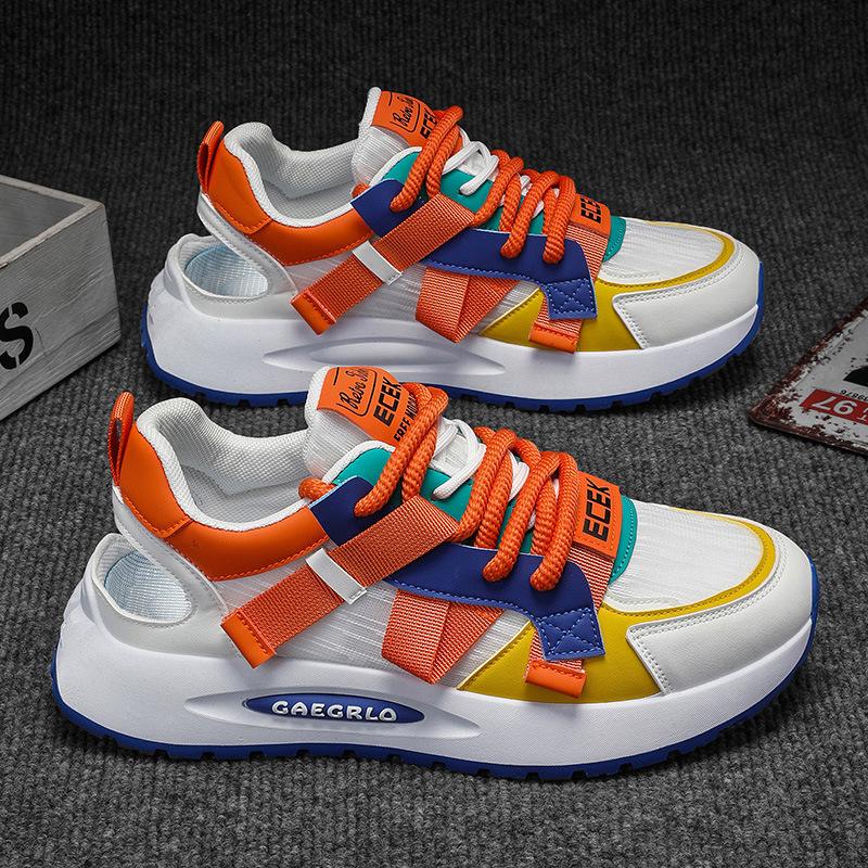 Мужская обувь 2025 года, лето, новая сетчатая дышащая повседневная обувь, мужская молодежная тенденция, индивидуальный дизайн, чувство, спортивная обувь, тренд