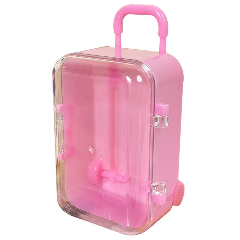 Transparent Hair Accessories and Jewelry Organizer Trolley Case