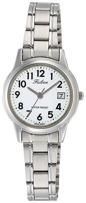 Женские часы Citizen Analog Date Metal White Q&Q, Водонепроницаемые, Циферблат, Ремешок, D011-204,