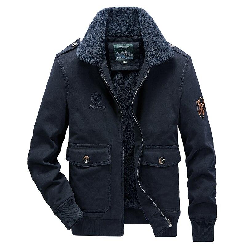 Bomber Jacket Parka Coat Men Winter Warm Thick Fleece Fur Collar Military Coat Men Brand Army Tactics Jacket Men 6xl