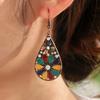 Boho Earrings Chic Vintage Colorful Geometric Waterdrop Dangle Earring Party Prom Gift Idea for Women,Girls, Valentine