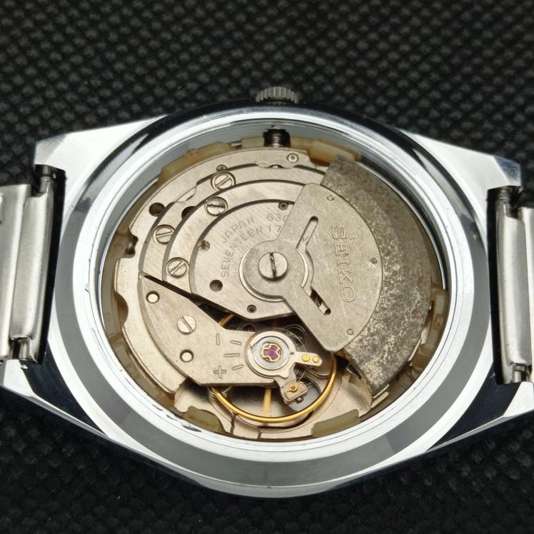 ВОССТАНОВЛЕННЫЕ ВИНТАЖНЫЕ SEIKO 5 AUTO 6309A ЯПОНИЯ МУЖСКИЕ D/D КОРИЧНЕВЫЕ ЧАСЫ 593c-a314867-2