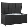 Storage Box - Woven Resin - 180x90x70 Cm - Black - Gas Lift Mechanism