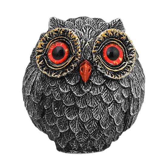 Миниатюрная фигурка совы-хранителя Yousheng, украшение из смолы, сова-счастливчик, настольная статуэтка мудрого наблюдателя, пухлая сова с большими глазами, подарок для любителей птиц