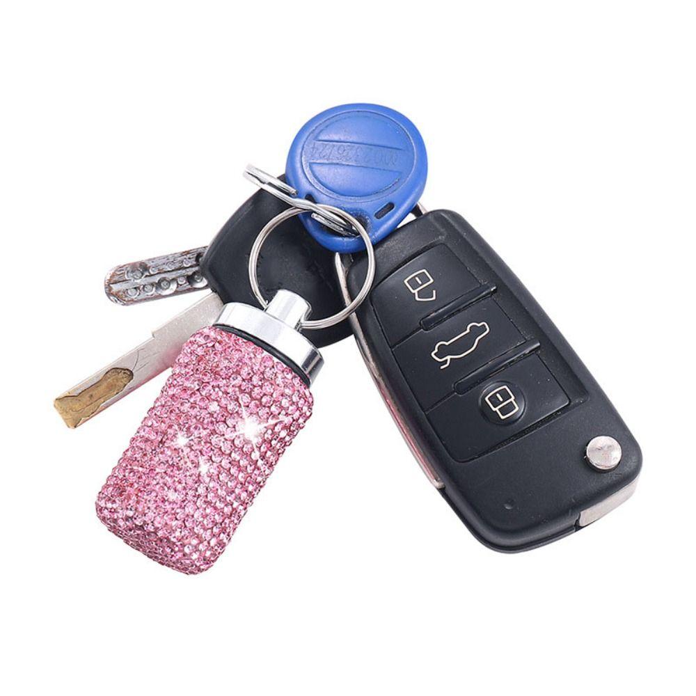 Mini Shiny Pill Case Keychain Waterproof Organizer Bottle Pendant Cute Pill Storage Box Hiking