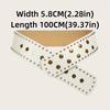 Hollow Circle Eyelet Corset Wrap Belt Gothic Waistband for Women  For Party Outfit