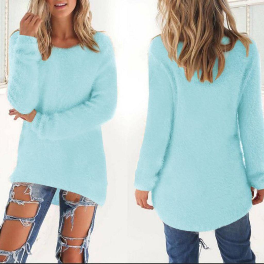 Женские теплые зимние однотонные пуловеры на молнии на четверть, свитер, плюшевый топ