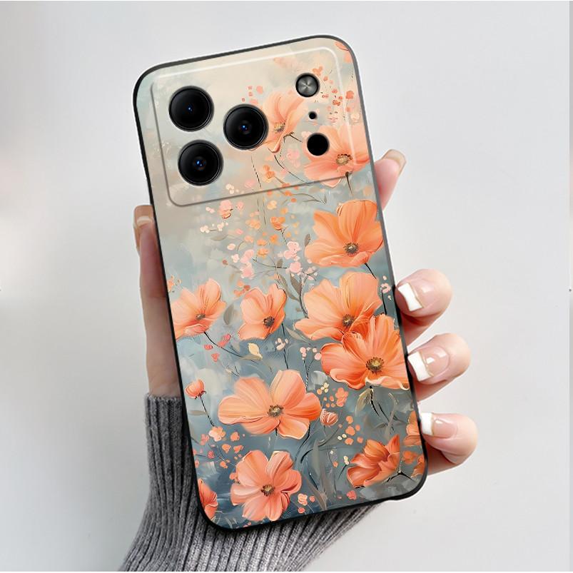 For Doogee Note 56 Case Luxury Fashion Butterfly Flowers Black Soft TPU Silicone Phone Cover for Doogee Note56 Shockproof Casing