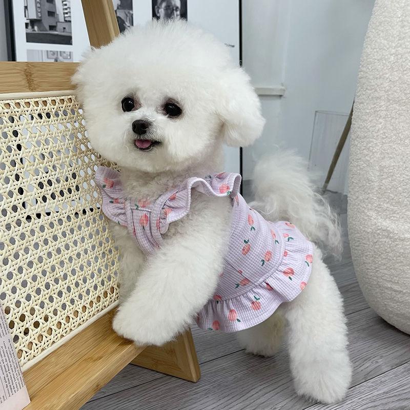 Dog Pet Clothes Spring Autumn Summer Suspender Teacup Dog Bigbear Teddy Dog Puppy Cat Princess Vest Thin