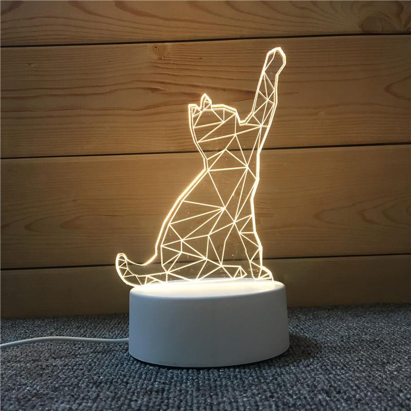 3D Визуальный Ночник Акриловая Настольная Лампа Для Спальни Домашний Декор Подарок на Выпускной