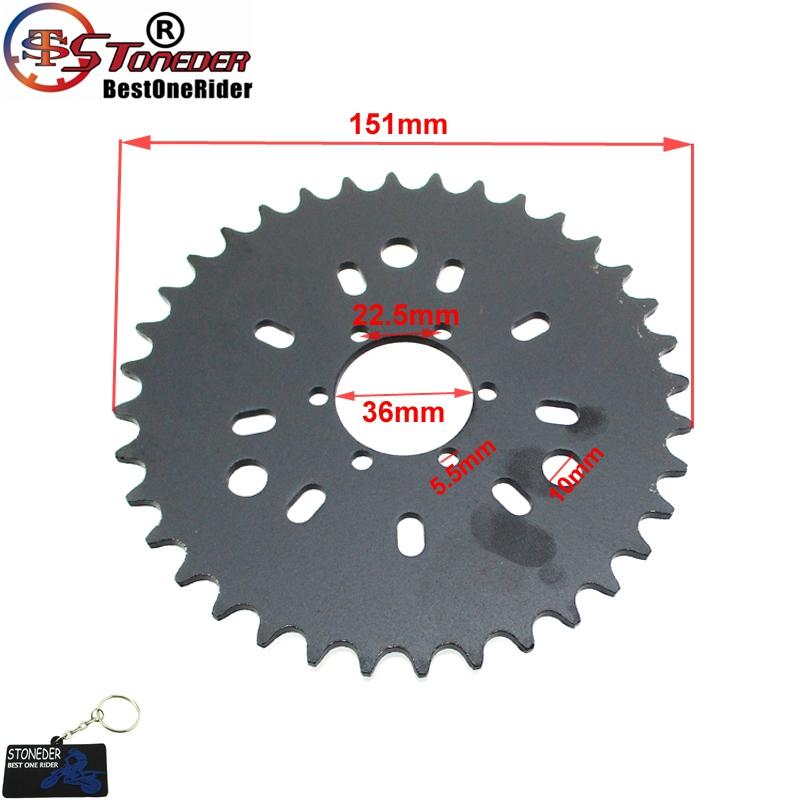 STONEDER 415 Тип 6 Отверстий 36T Задняя звездочка для моторизованного велосипеда Push Bike 49 50 60 80cc