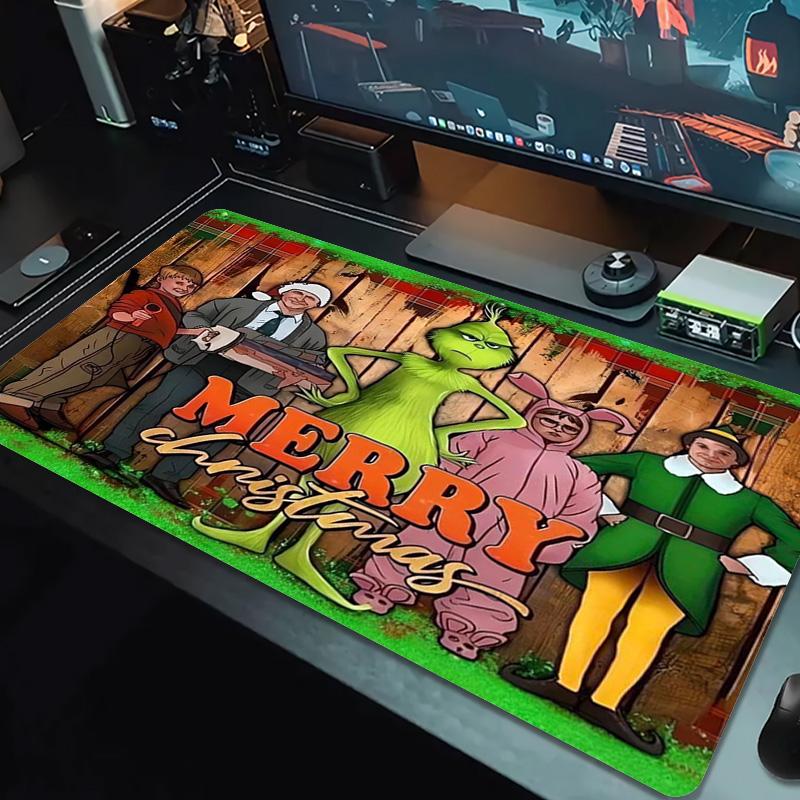 Christmas Movie Color Mouse Pad Large Gaming Table Cushion Non-slip Laptop Tablet Big Mousepad XXL Mat Mini PC Playmat With Lock edge