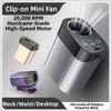 Hand Free Waist Clip Fan Strong Airflow Mini Electric Fan Portable Hanging Neck Fan  Working