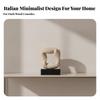 Decorative Sculpture with Pedestal Base Contemporary Sculptural Accent Compact
