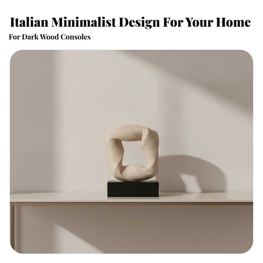 Decorative Sculpture with Pedestal Base Contemporary Sculptural Accent Compact