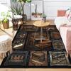 Electric Organ Evolution Pattern Rug Floor Mat for Living Room or Bedroom Soft and Comfortable Carpet a Gift for Birthday and Holiday.