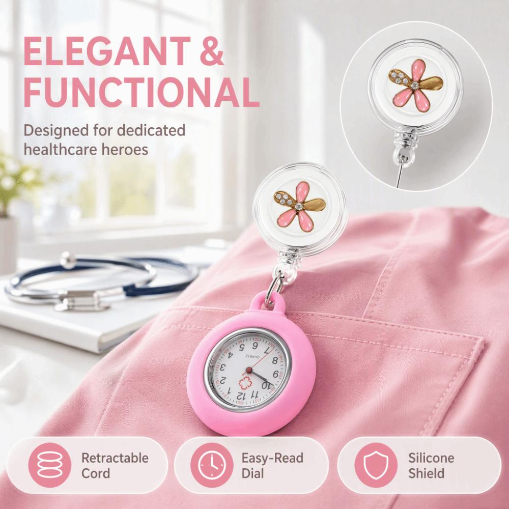 Retractable Badge Reel Retractable Nurse Watch Decorative Pendant Nurse Watch Staff