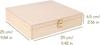 Caisse Coffre Malle - CREATIVE DECO - Non Peinte - 29 x 25 x 6,5 cm - Bois Naturel - Fermoir
