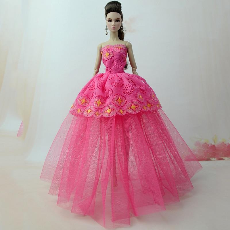 5 шт./лот модная кукольная одежда для куклы Барби наряды вечерние платья вечернее платье для куклы Барби платье 1/6 куклы аксессуары игрушка