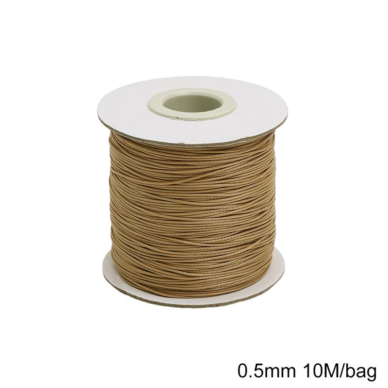 Многоцветный вощеный шнур для изготовления ожерелий и браслетов своими руками - 10 метров в пакете