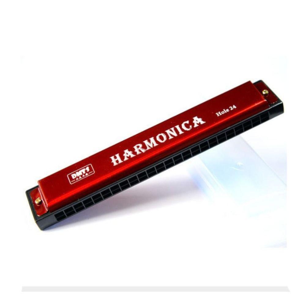 Tremolo Harmonica 24 Hole Harmonica Double Row Blues Harmonica C-key Harmonica Student