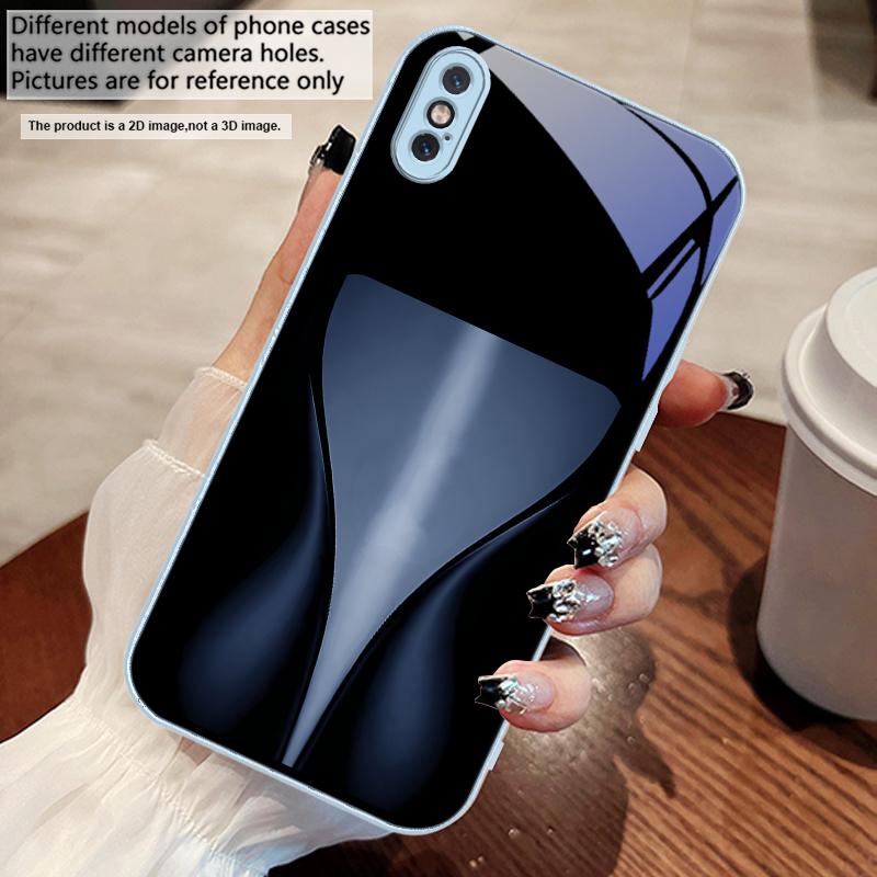 Оранжево-желтый светящийся ремешок для iPhone 17 Air 16 E 15 14 13 Plus 12 mini 11 17 Pro Max XR Xs Max 16E 7 8 Чехол для телефона из закаленного стекла