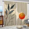 2pcs Bohemian Abstraction Printed Curtain for Home Decor - Rod Pocket Window Treatment for Bedroom, Office, Kitchen ,Living Room