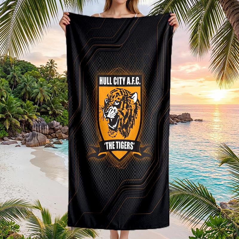 Hull FC Fashion Beach Towel Portable Soft Quick Dry Towel For Swimming Camping Holiday Use