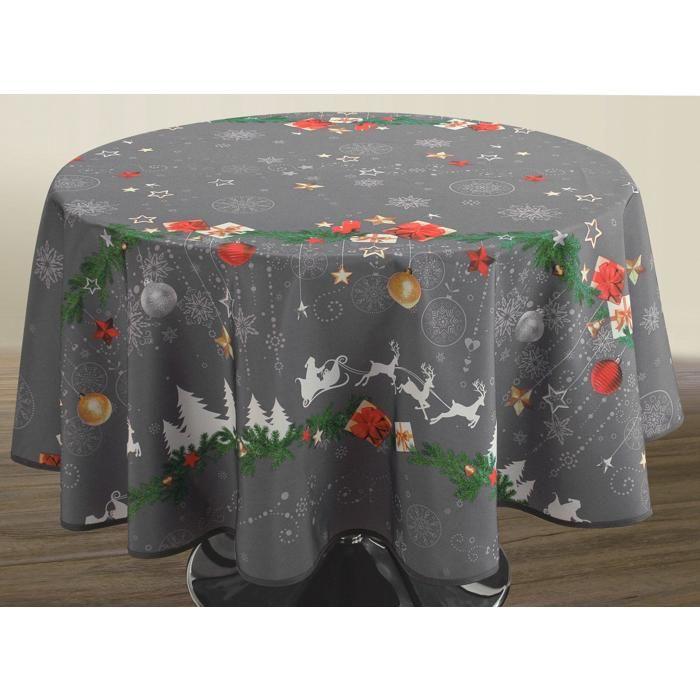 Nappe Anti-taches Noël Gris