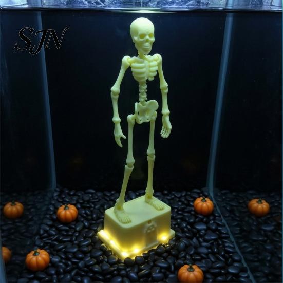 Halloween Aquarium Decorations Dancing Skeleton Bubbler, Air Bubbler with 1m Moving Hose, Fish Tank for Decoration Unique