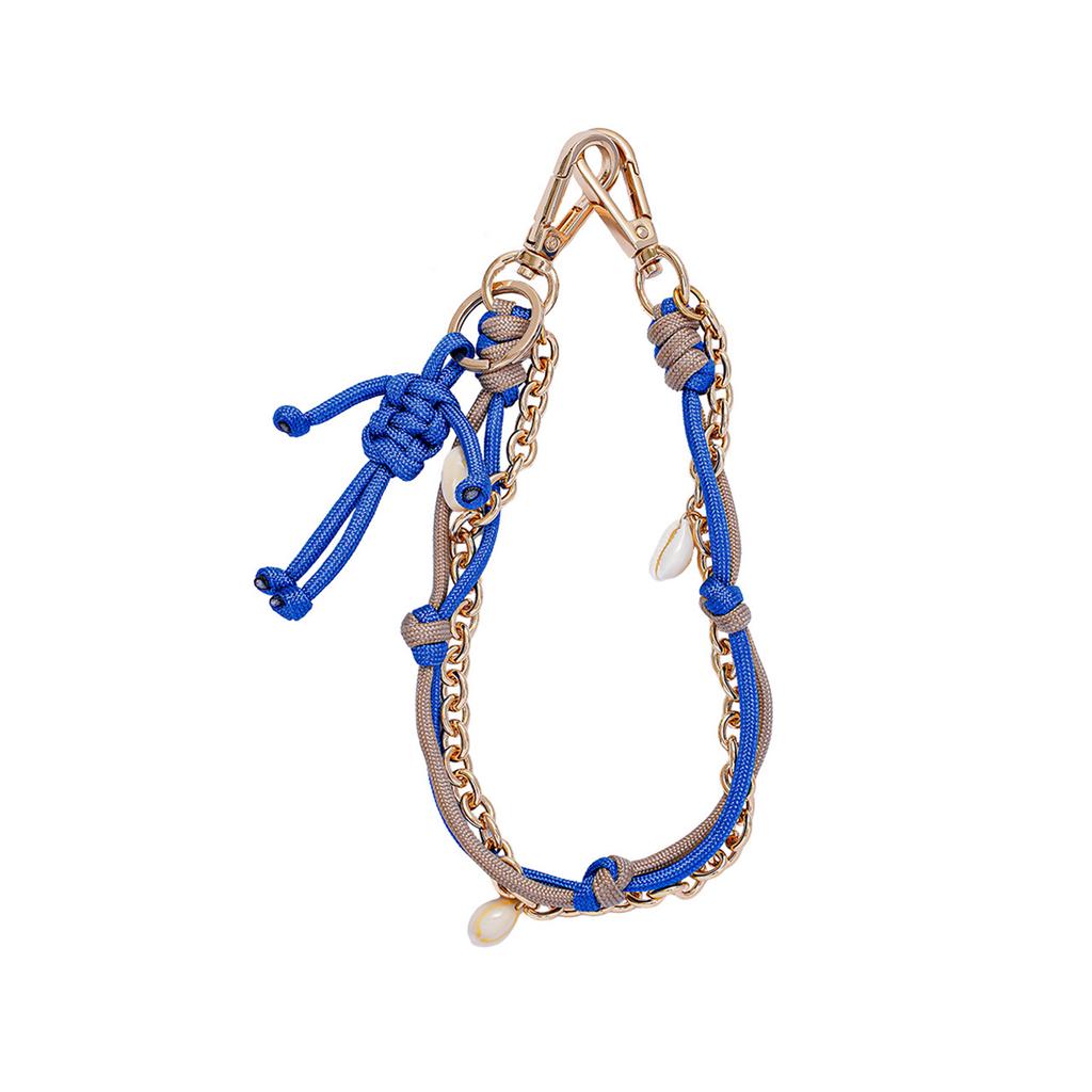 Модный подвесной кулон из ПУ веревки с металлической цепочкой для сумок, ключей и одежды, джинсовый стиль, украшение 2025, модное украшение для сумки