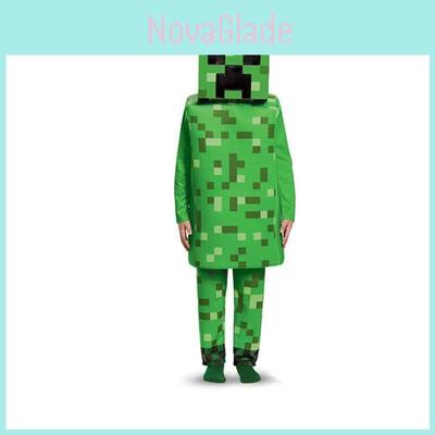 Комплект костюма Крипера из Майнкрафта на Хэллоуин для детей, набор для косплея из 3 предметов